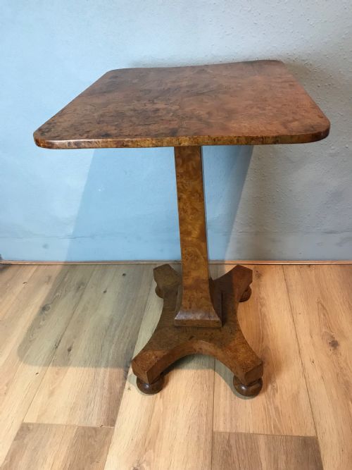 ANTIQUE BURR ELM PEDESTAL TABLE - ADDITIONAL PHOTO 11