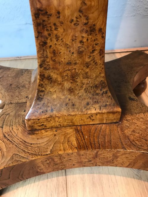 ANTIQUE BURR ELM PEDESTAL TABLE - ADDITIONAL PHOTO 12