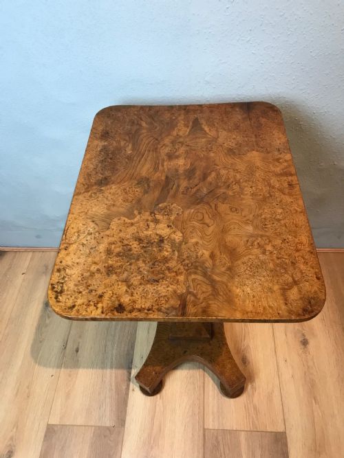 ANTIQUE BURR ELM PEDESTAL TABLE - ADDITIONAL PHOTO 14