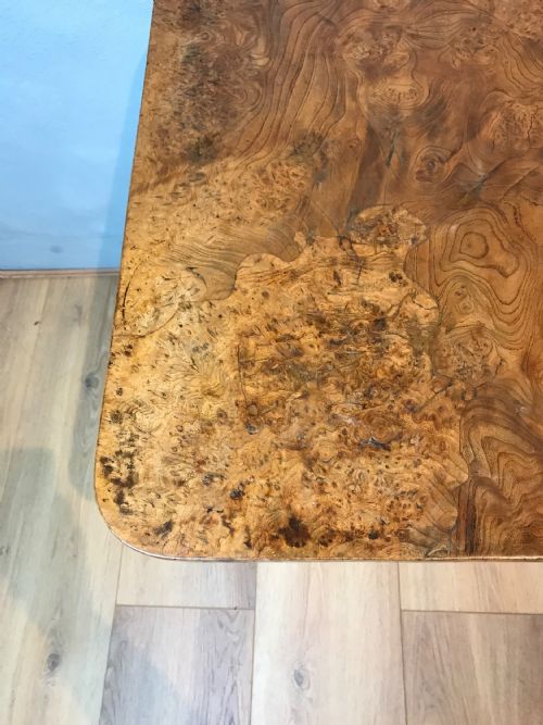ANTIQUE BURR ELM PEDESTAL TABLE - ADDITIONAL PHOTO 15
