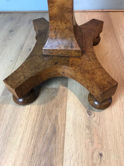 ANTIQUE BURR ELM PEDESTAL TABLE - ADDITIONAL PHOTO 20