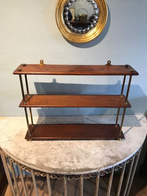 antique campaign shelves - CATEGORY: ANTIQUE FURNITURE - DATED VICTORIAN