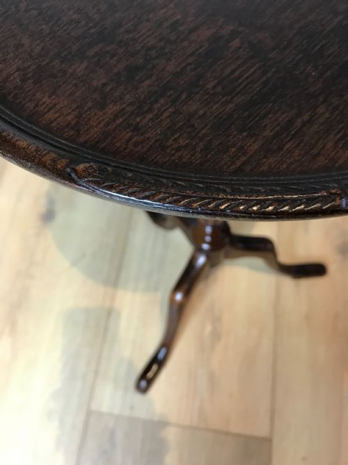 ANTIQUE MAHOGANY TRIPOD TABLE WINE TABLE - ADDITIONAL PHOTO 2