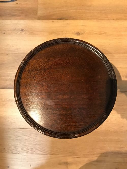 ANTIQUE MAHOGANY TRIPOD TABLE WINE TABLE - ADDITIONAL PHOTO 4