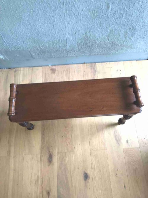 ANTIQUE VICTORIAN WALNUT HALL BENCH - ADDITIONAL PHOTO 3