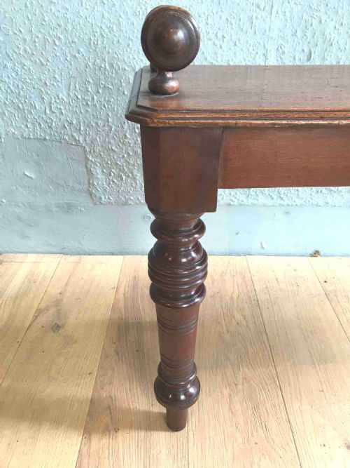 ANTIQUE VICTORIAN WALNUT HALL BENCH - ADDITIONAL PHOTO 5