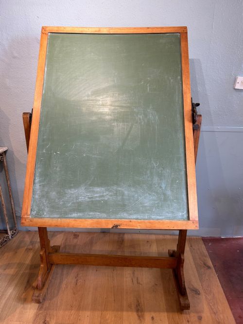 large double sided antique school blackboard - CATEGORY: ANTIQUE MISCELLANEOUS - DATED 1930
