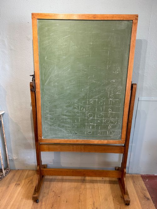LARGE DOUBLE SIDED ANTIQUE SCHOOL BLACKBOARD - ADDITIONAL PHOTO 1
