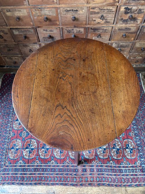 ELM AND FRUITWOOD CRICKET TABLE CIRCA 1790 - ADDITIONAL PHOTO 2