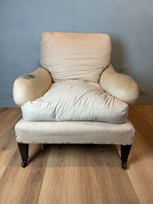 HOWARD AND SONS LTD BRIDGEWATER STYLE ARM CHAIR - ADDITIONAL PHOTO 1