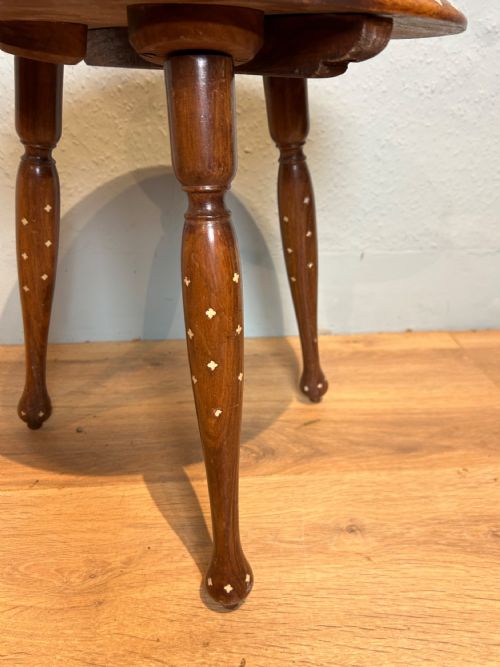 ANTIQUE HOSHIAPUR ANGLO INDIAN BONE INLAID SIDE TABLE - ADDITIONAL PHOTO 2