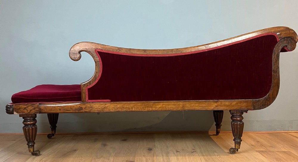 Regency simulated rosewood Chaise-Longue View II