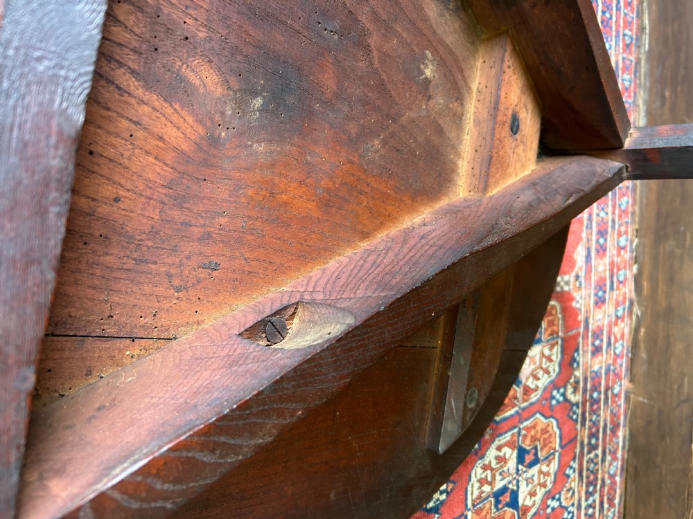 Elm and Fruitwood Cricket Table, Circa 1790 View XV