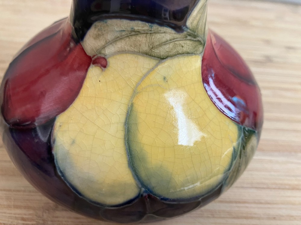 William Moorcroft Large Signed Vase Decorated in the Wisteria Design. View XII