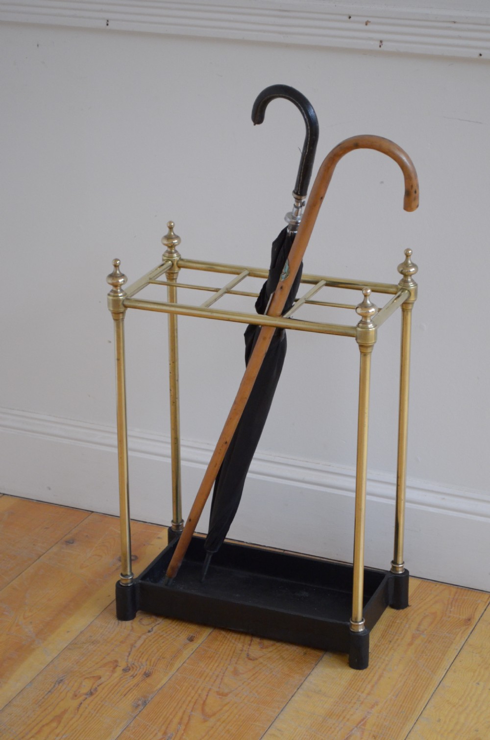 Vintage Brass Umbrella Stand View VII
