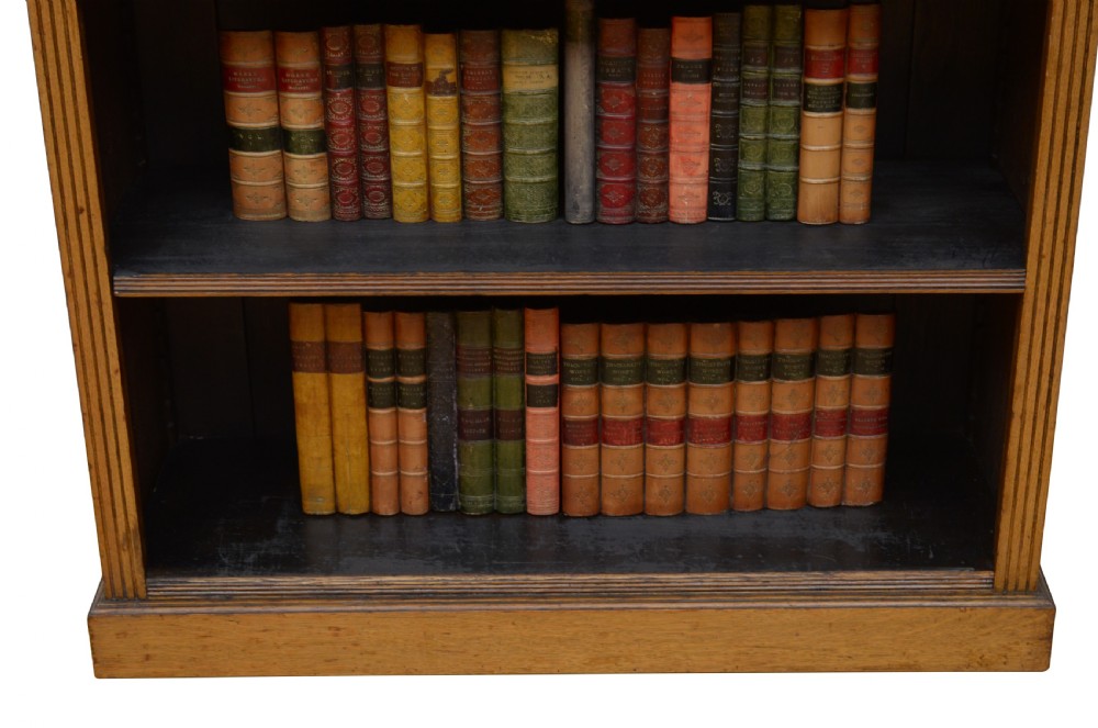 Victorian Solid Oak Open Bookcase View XI