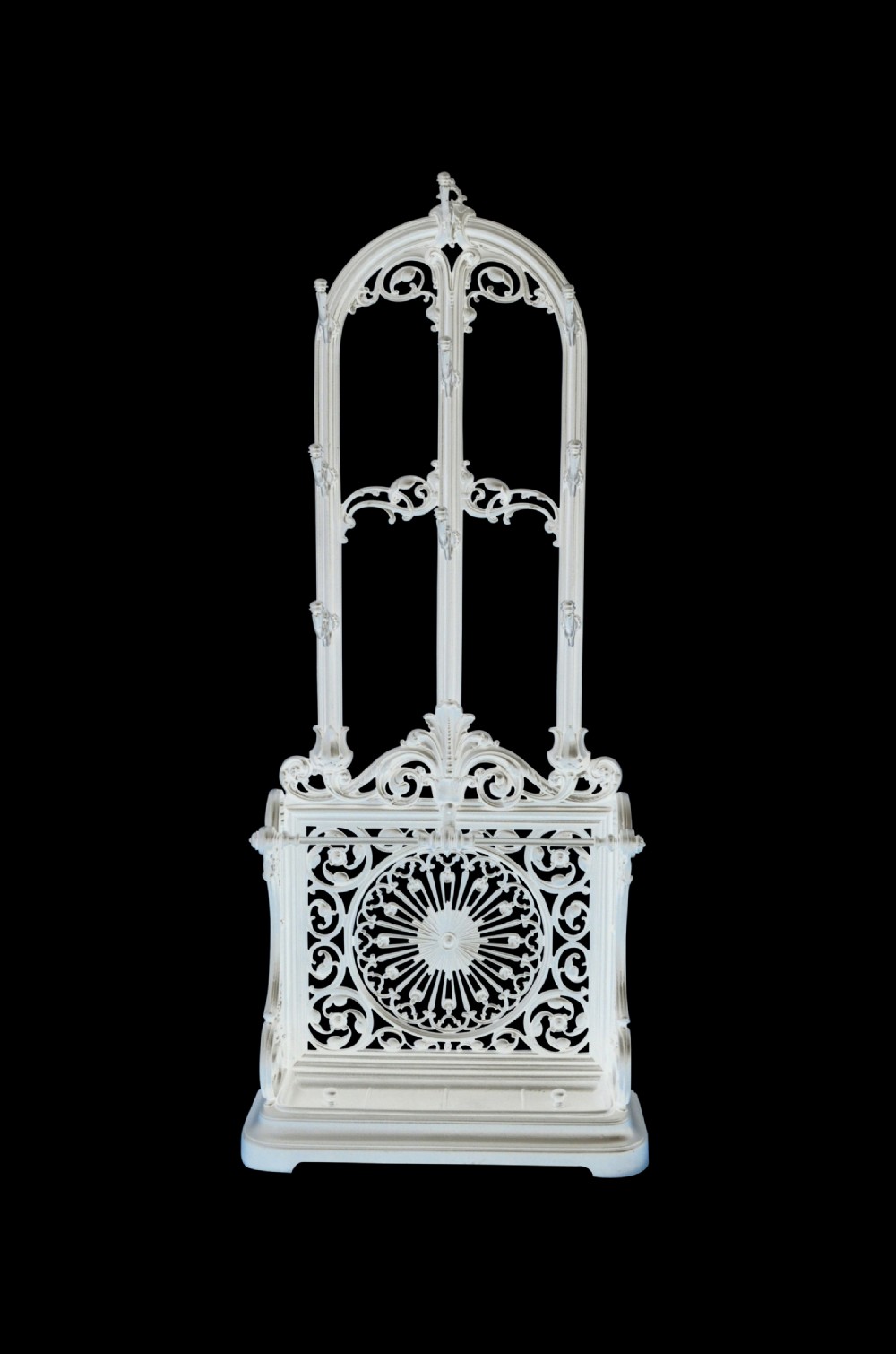 Victorian Cast Iron Hall Stand Coat Stand In White
