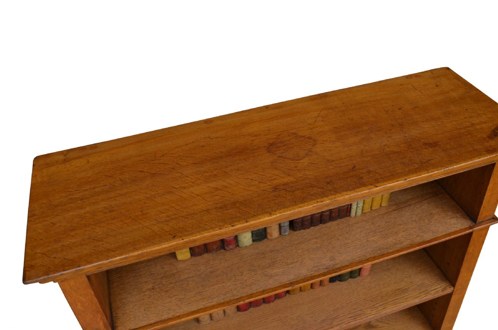 Arts and Crafts Oak Open Bookcase View VI