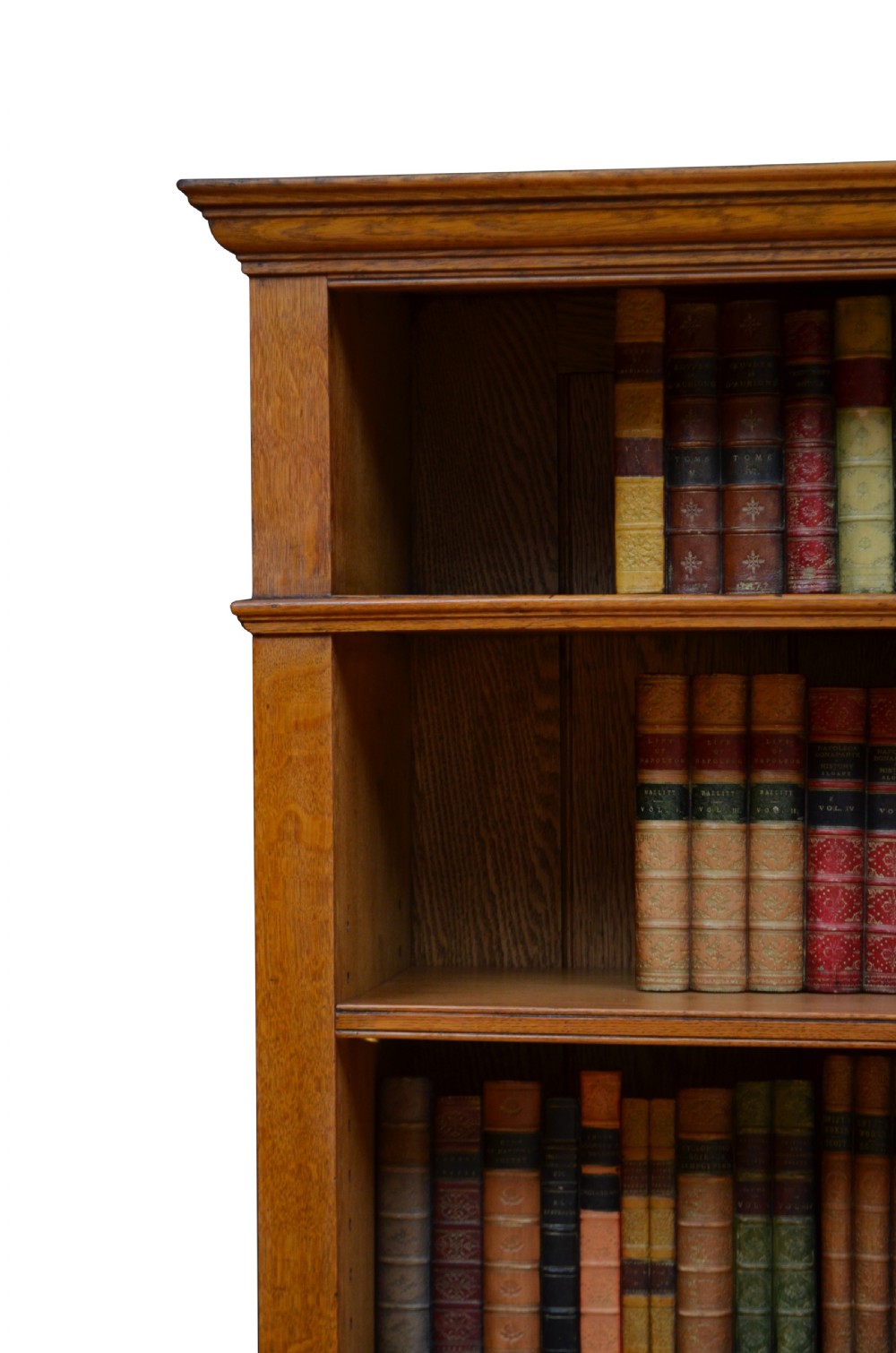Arts and Crafts Oak Open Bookcase View IX