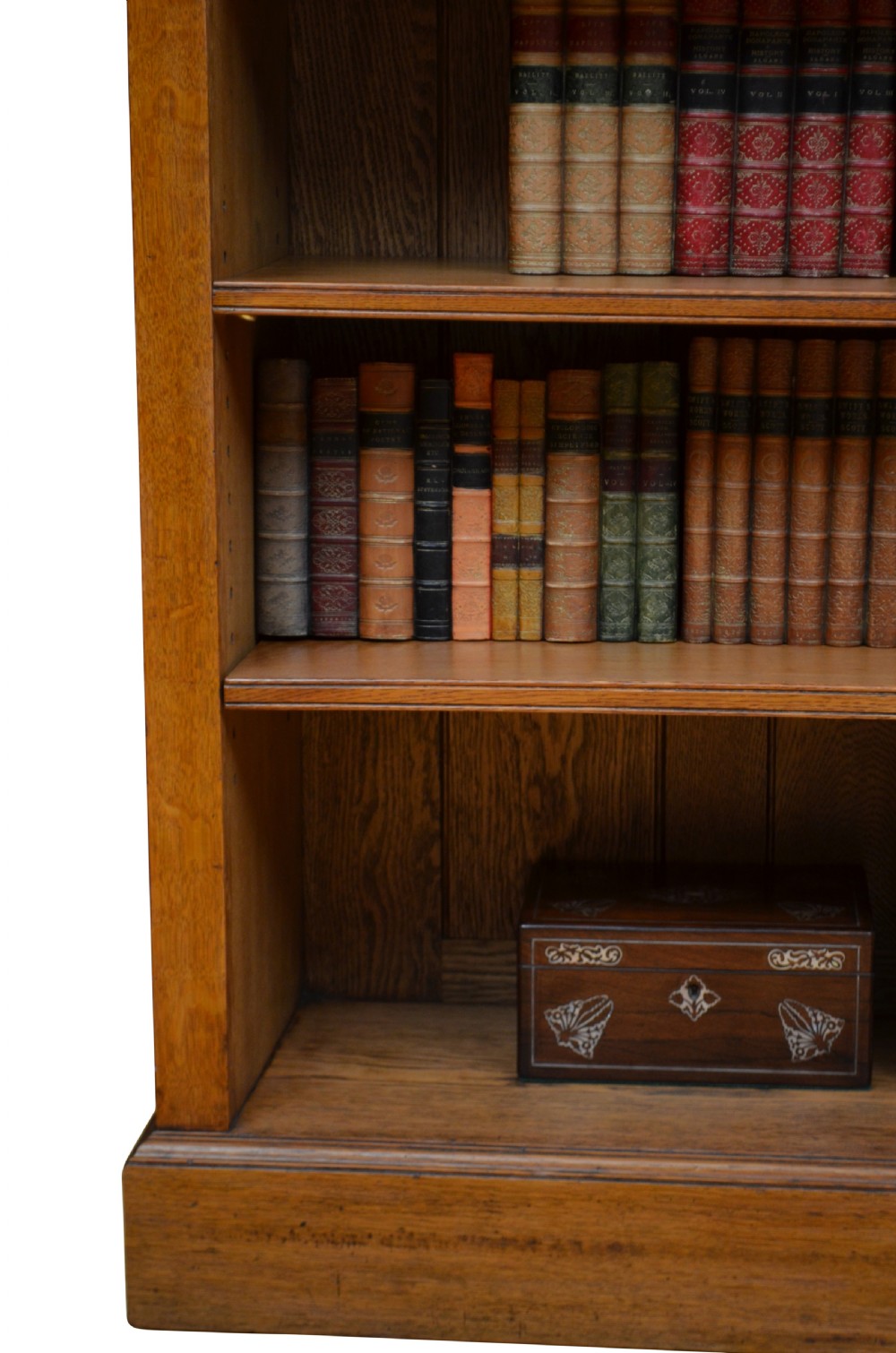 Arts and Crafts Oak Open Bookcase View X