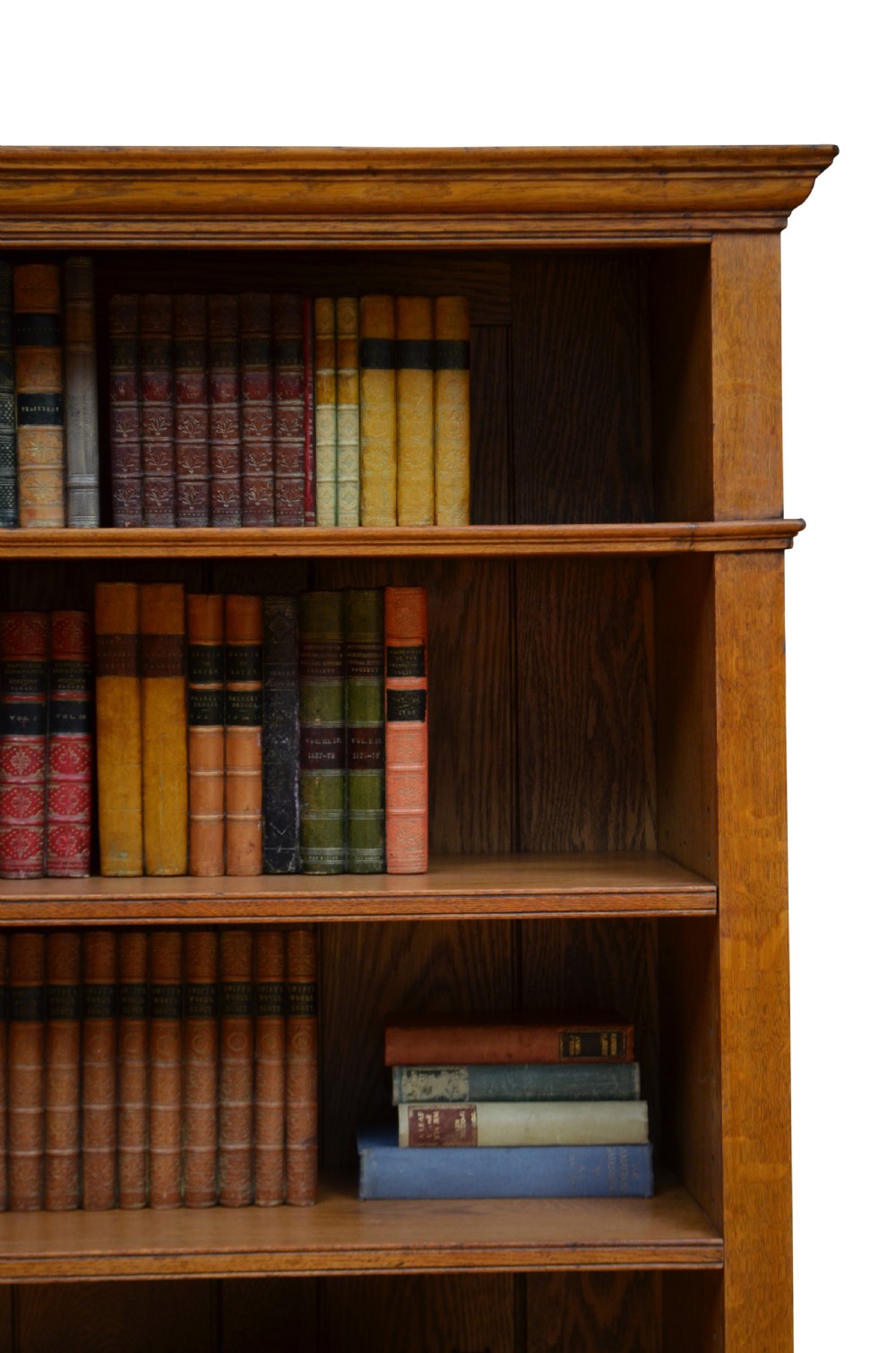 Arts and Crafts Oak Open Bookcase View XII