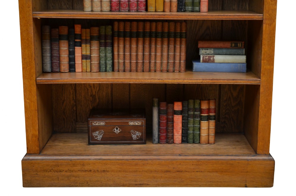 Arts and Crafts Oak Open Bookcase View XIV