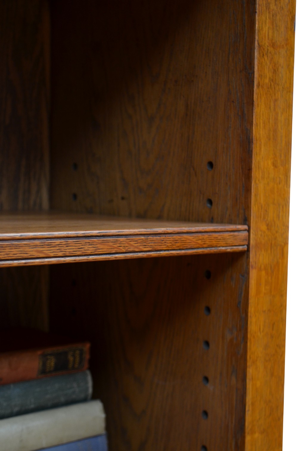 Arts and Crafts Oak Open Bookcase View XV