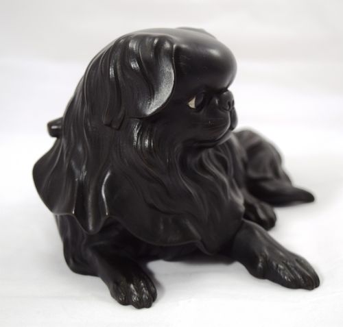 fig 1. CHARMING JAPANESE BRONZE OKIMONO PEKINGESE DOG MEIJI PERIOD