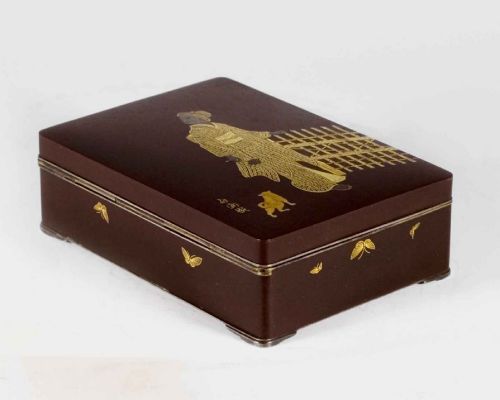 charming japanese komai style iron box - CATEGORY: ANTIQUE BOXES - DATED 1900