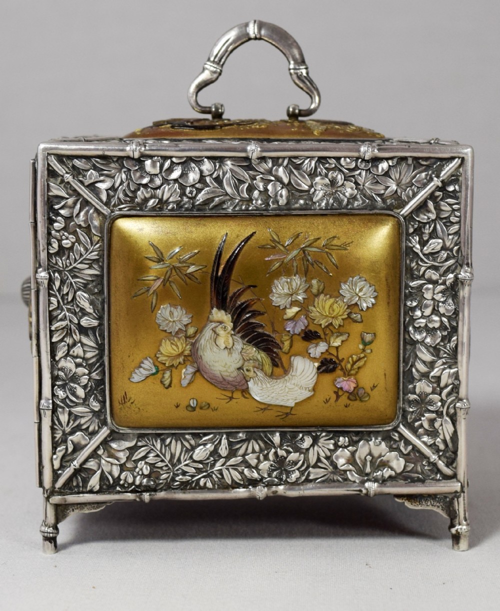 A FABULOUS MINIATURE JAPANESE SILVER SHIBAYAMA KODANSU View IV