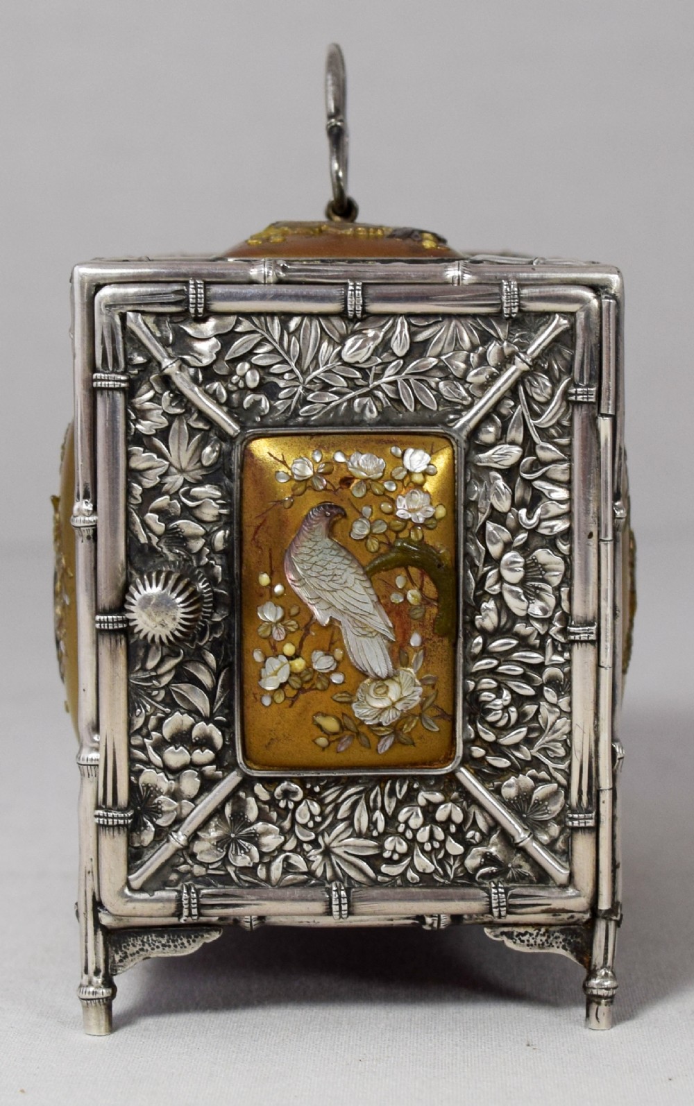 A FABULOUS MINIATURE JAPANESE SILVER SHIBAYAMA KODANSU View VI