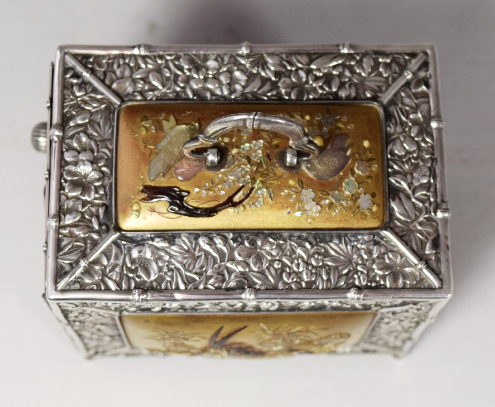 A FABULOUS MINIATURE JAPANESE SILVER SHIBAYAMA KODANSU View VII