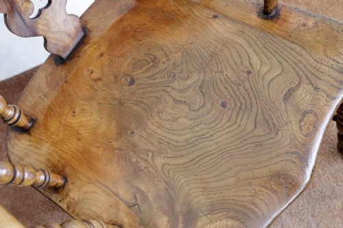 EARLY 19TH CENTURY 'YORKSHIRE BROAD ARM' WINDSOR CHAIR IN ASH - ADDITIONAL PHOTO 5
