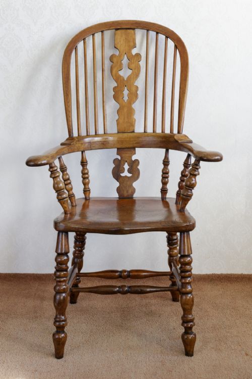 EARLY 19TH CENTURY 'YORKSHIRE BROAD ARM' WINDSOR CHAIR IN ASH - ADDITIONAL PHOTO 7