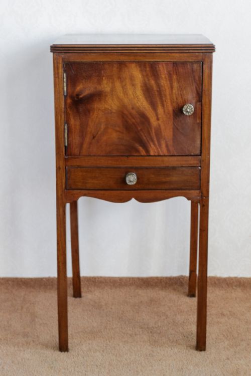 late 19th century mahogany bedside cupboard - CATEGORY: ANTIQUE CUPBOARDS - DATED 19TH CENTURY