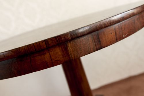 A VERY PRETTY CIRCULAR PEDESTAL TABLE IN ROSEWOOD - ADDITIONAL PHOTO 5