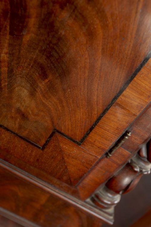 ANTIQUE MAHOGANY LONG CASE CLOCK WITH EIGHT DAY MOVEMENT - ADDITIONAL PHOTO 6