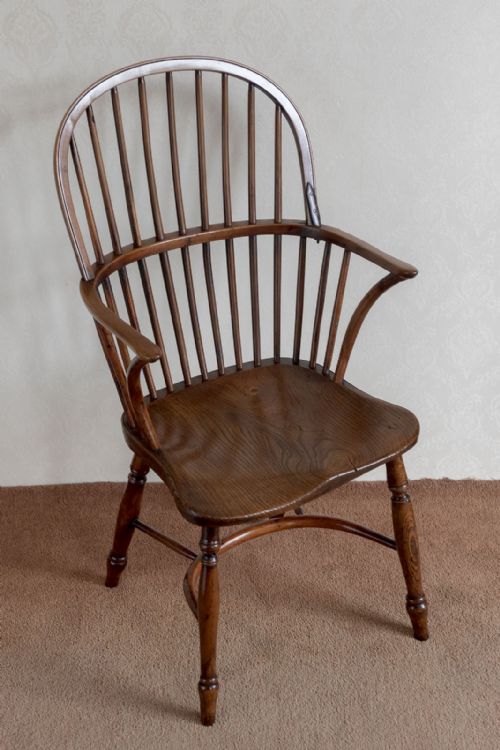 LOWBACK WINDSOR CHAIR WITH AN ASH SEAT - ADDITIONAL PHOTO 4
