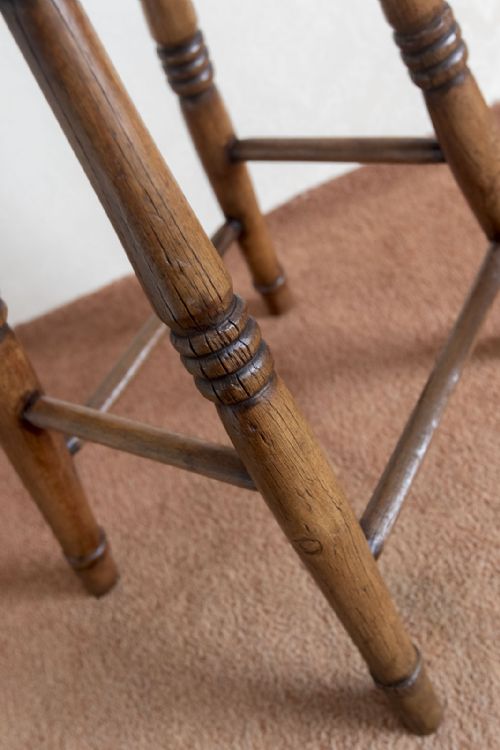 LOVELY EXAMPLE OF A COUNTRY MADE STOOL IN ASH - ADDITIONAL PHOTO 3