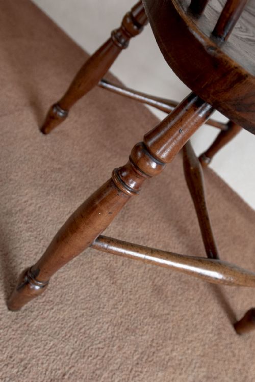 EARLY 19TH CENTURY HIGH BACKED WINDSOR CHAIR - ADDITIONAL PHOTO 6