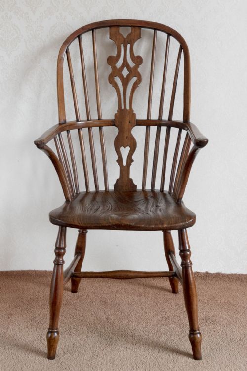 EARLY 19TH CENTURY HIGH BACKED WINDSOR CHAIR - ADDITIONAL PHOTO 10