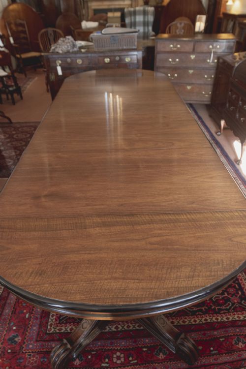 WALNUT EXTENDING DINING TABLE WITH FOUR EXTRA LEAVES - ADDITIONAL PHOTO 9