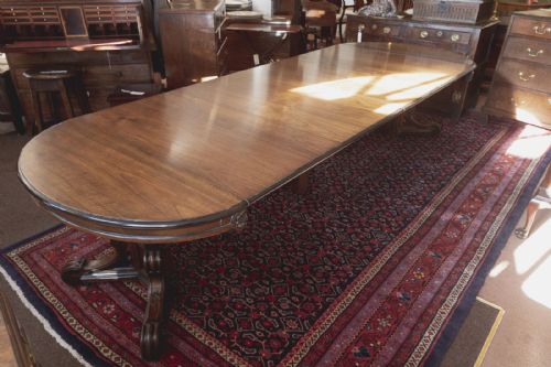 WALNUT EXTENDING DINING TABLE WITH FOUR EXTRA LEAVES - ADDITIONAL PHOTO 11