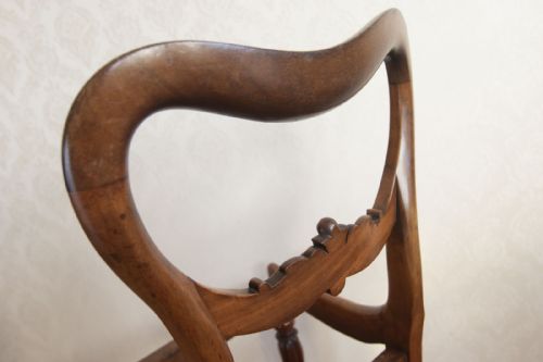 SET OF SIX VICTORIAN MAHOGANY BALLOON BACK CHAIRS - ADDITIONAL PHOTO 5