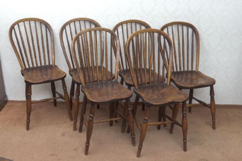 SIX PERIOD WINDSOR SIDE CHAIRS - ADDITIONAL PHOTO 4