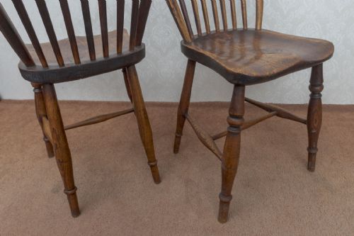 SIX PERIOD WINDSOR SIDE CHAIRS - ADDITIONAL PHOTO 7