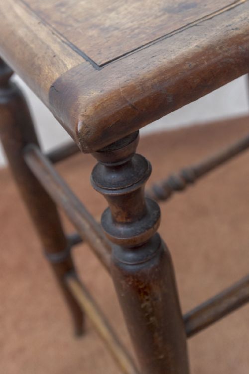 EARLY 19TH CENTURY ASH STOOL - ADDITIONAL PHOTO 5
