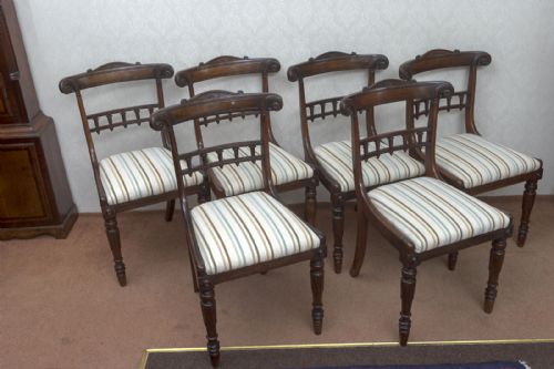 set of six mahogany dining chairs - CATEGORY: ANTIQUE CHAIRS - DATED 19TH CENTURY