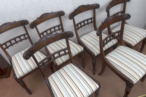 SET OF SIX MAHOGANY DINING CHAIRS - ADDITIONAL PHOTO 4