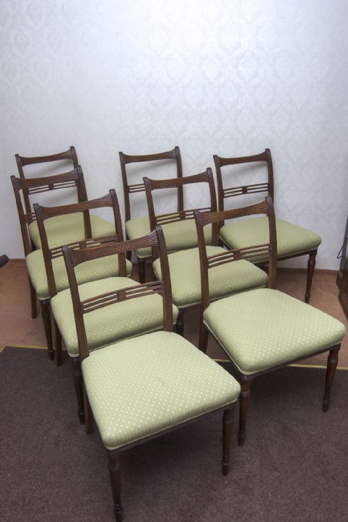 set of eight very pretty mahogany dining chairs - CATEGORY: ANTIQUE CHAIRS - DATED 19TH CENTURY